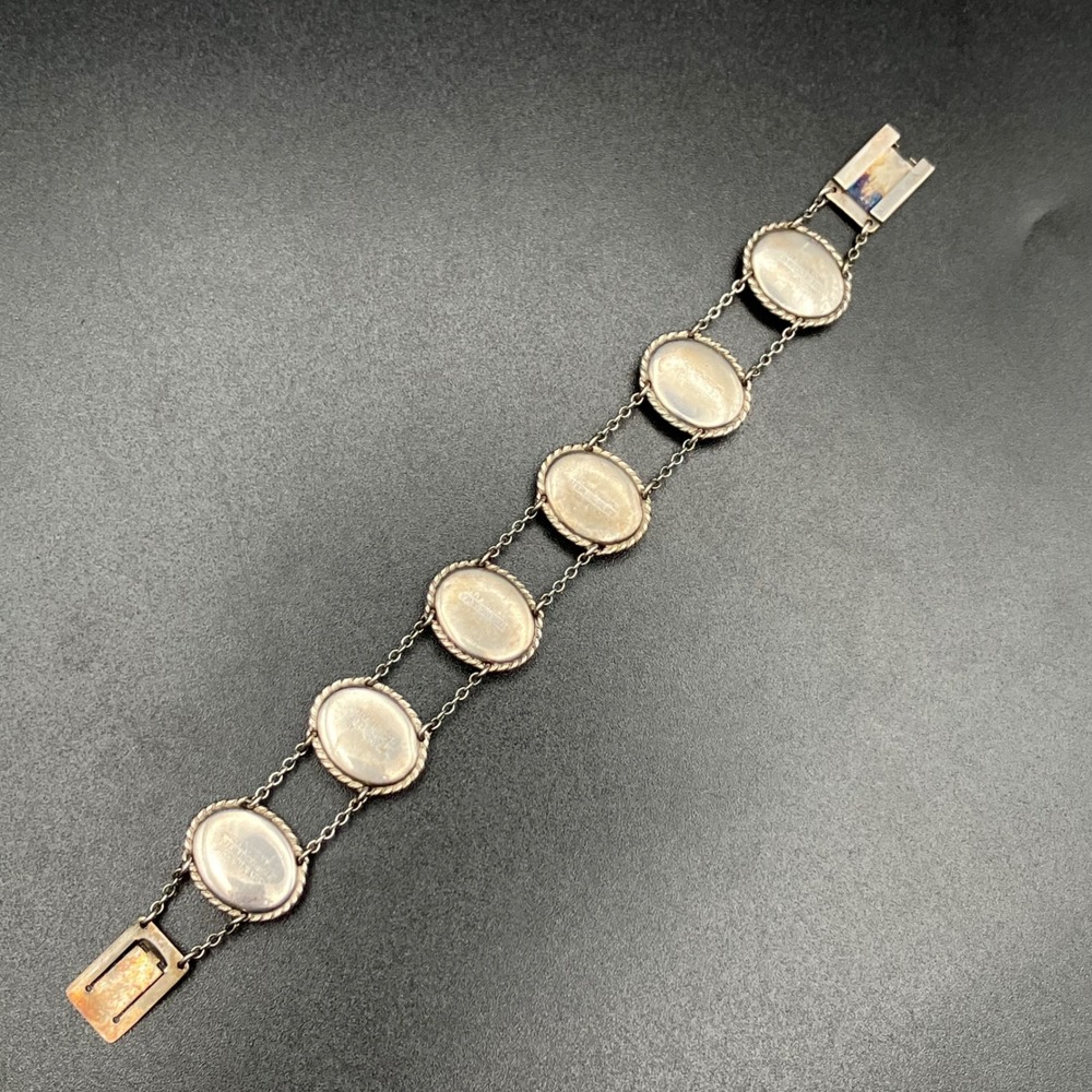Vintage Sterling Silver Bracelet Old Master's Famous Painting Panels Size 6.25 " - Picture 11 of 14